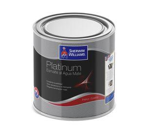 Esmalte al agua 1/4 galón Platinum blanco mate Sherwin Williams