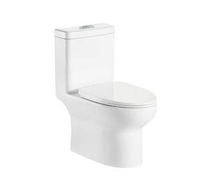 WC one piece piso muro 20.5/25/30.5 cm Eco dual flush asiento cierre suave Eleganza blanco