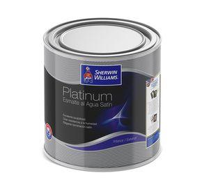 Esmalte al agua 1/4 galón Platinum blanco satín Sherwin Williams