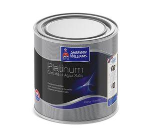 Esmalte al agua 1/4 galón Platinum blanco satín Sherwin Williams