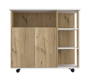 Mesón cocina 2 puertas duna/blanco TuHome