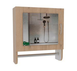 Botiquín + Optimizador lavamanos + Mueble BATH 300 rovere/blanco