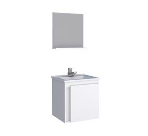 Mueble vanitorio 41 cm + espejo Ónix blanco