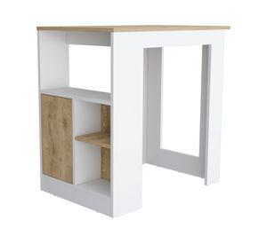 Isla de cocina Stirling blanco y macadamia 91.3x92x59 cm