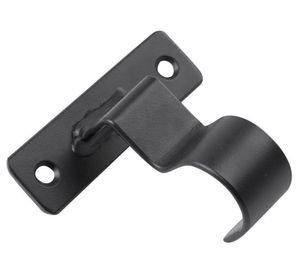 Soporte cortina simple para techo fierro 1'' 1un negro
