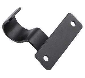 Soporte cortina simple para techo fierro 1'' 1un negro