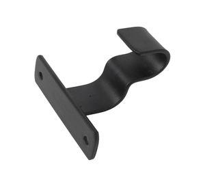 Soporte cortina simple techo fierro 3/4'' 2un negro