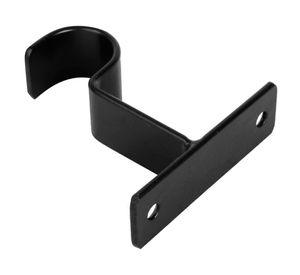Soporte cortina simple para muro fierro 1'' 1un negro