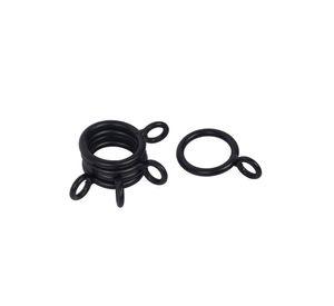 Argollas cortina fierro 3/4'' 12un negro