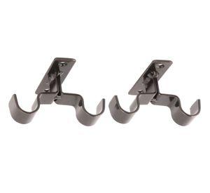 Soporte cortina doble para techo fierro 3/4'' 2un acero viejo