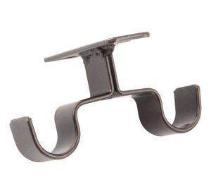 Soporte cortina doble para techo fierro 3/4'' 2un acero viejo