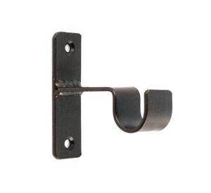 Soporte cortina simple para muro fierro 3/4'' 2un acero viejo