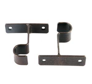 Soporte cortina simple para muro fierro 3/4'' 2un acero viejo