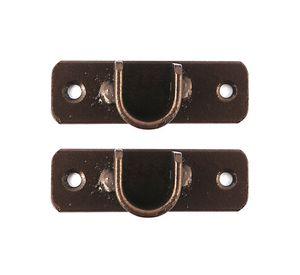 Soporte cortina simple muro a muro fierro 3/4'' 2un óxido