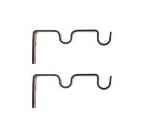 Soporte cortina doble para muro fierro 5/8'' 2un óxido