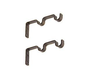 Soporte cortina doble para muro fierro 5/8'' 2un óxido