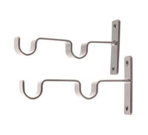 Soporte cortina doble para muro fierro 3/4'' 2un acero viejo