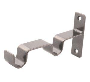Soporte cortina doble para muro fierro 3/4'' 2un acero viejo