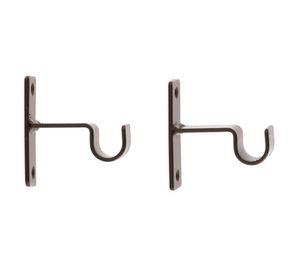 Soporte cortina simple para muro fierro 3/4'' 2un óxido