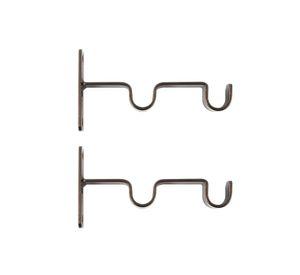 Soporte cortina doble para muro fierro 3/4'' 2un óxido