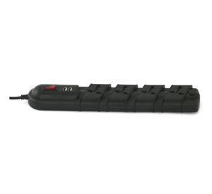 Alargador multinorma 4 posiciones 3 m 2 USB negro Rittig