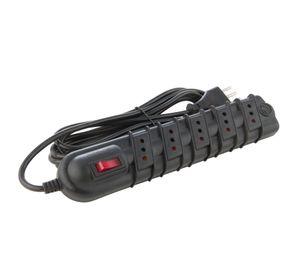 Alargador con interruptor 5 posiciones 3 m negro Rittig
