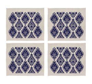 Individual Arabesque crudo linet 42x36 cm 4 un.