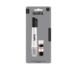 Marcador pizarra recargable + tinta negro