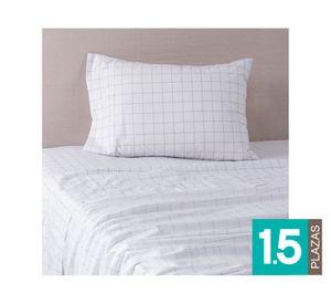 Juego sábanas 1.5 plazas 180 hilos Blanc