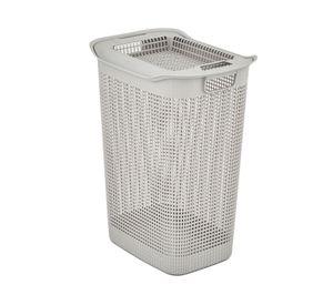 Cesto ropa con tapa gris Rimax