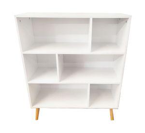 Librero 6 espacios Rummy S blanco M+Design.