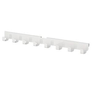 Perchera metal para escuadra 8 ganchos blanco