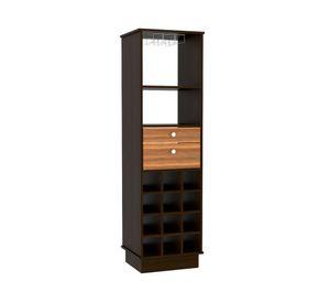 Bar 2 cajones 2 repisas Classic caramelo wengue TuHome.