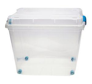 Caja organizadora 27 litros Rollbox transparente Wenco