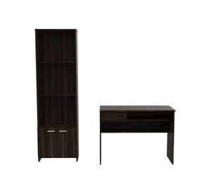 Set escritorio + biblioteca Office 5 habano TuHome