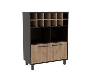 Rack TV 65'' + bar + mesa de centro Kaia wengue/miel TuHome