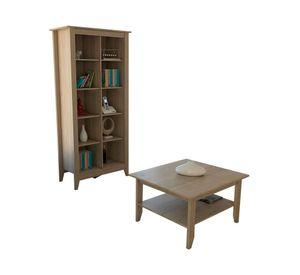 Librero + mesa de centro Esencial rovere TuHome