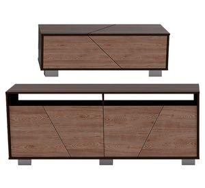 Rack TV 70'' + mesa de centro Fraktal habano/miel TuHome