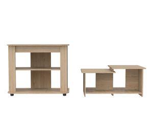 Rack Maorí TV 40'' + mesa de centro Wema rovere TuHome