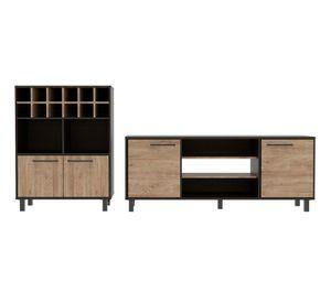 Rack TV 65'' + bar Kaia wengue/miel TuHome
