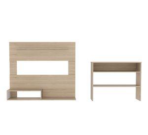 Panel TV 55'' + arrimo Beijing rovere/blanco TuHome
