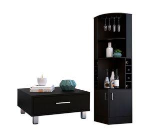 Bar esquinero + mesa centro Beijing wengue TuHome
