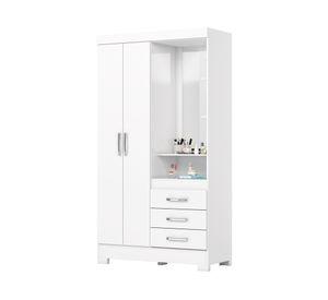 Clóset 2 puertas 3 cajones Matilde blanco/rosa Home Mobili