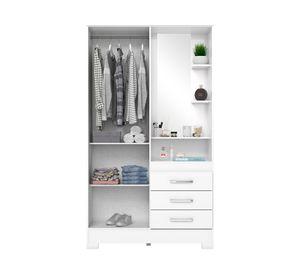 Clóset 2 puertas 3 cajones Matilde blanco/rosa Home Mobili