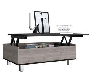 Mesa funcional rectangular 5G-2 29.7/43.3x80x54.5 cm ceniza/wengue