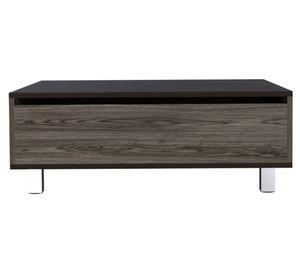 Mesa funcional rectangular 5G-2 29.7/43.3x80x54.5 cm coñac/wengue