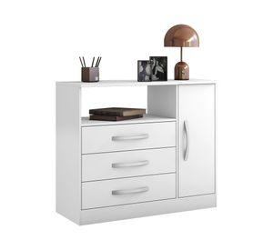 Cómoda 1 puerta 3 cajones Zuris blanco Home Mobili