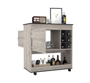 Bar 2 puertas 1 repisa Bi Color ceniza/wengué 95cmx90x47 cm