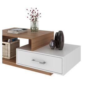Mesa de centro asimétrica cubos almendra Tecnomobili