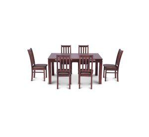 Juego de comedor 6 sillas Ñuble café